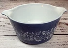 Pyrex Colonial Mist Blue White Flowers 473-B Casserole Dish Vintage