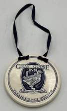 Gray Goose Inn Chesterton Indiana Pottery Do Not Disturb Sign 3 3/8"