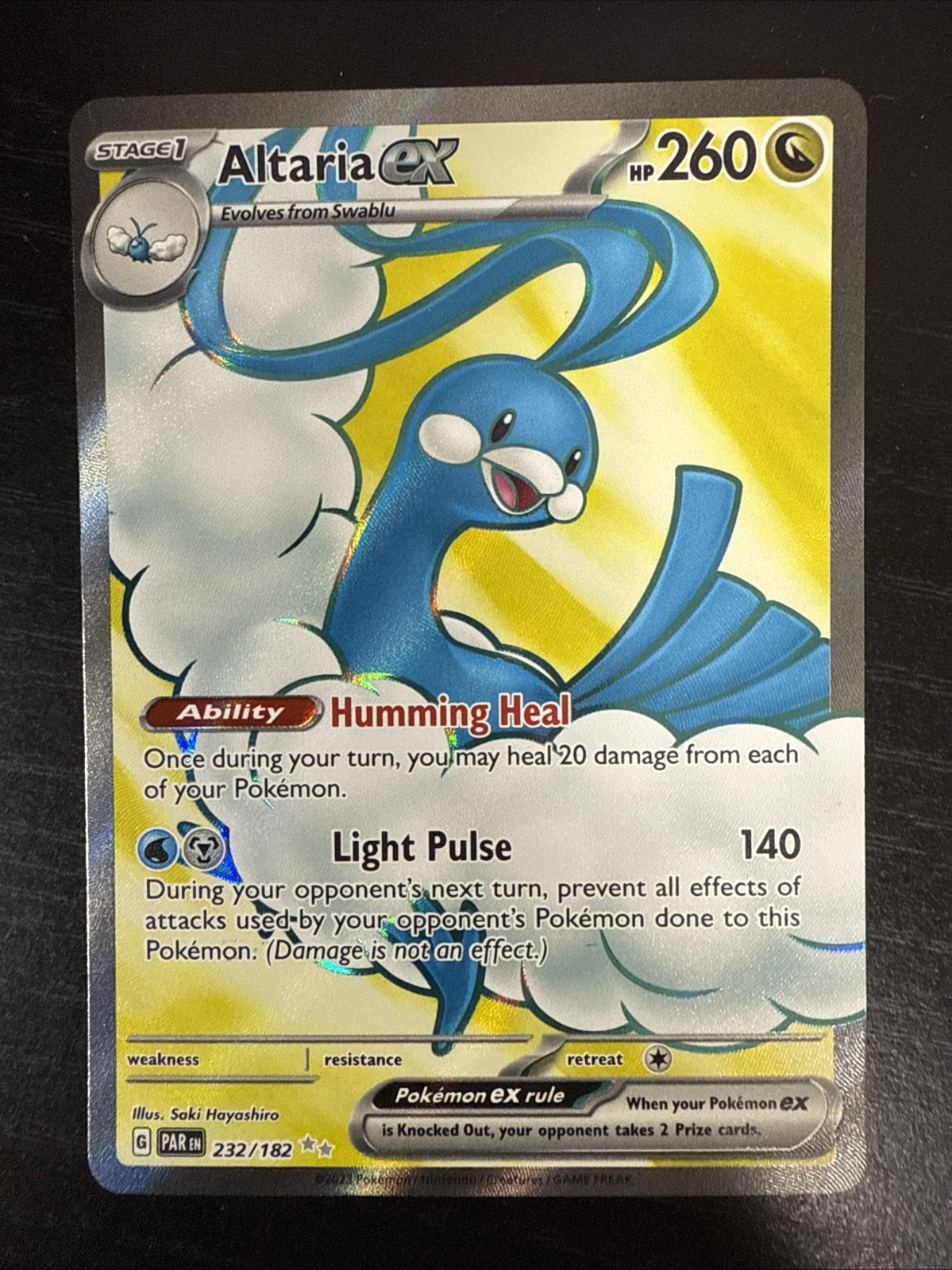 Altaria ex 232/182 Paradox Rift (PAR) NM Full Art Pokemon Card