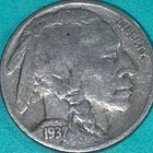 1937 S Buffalo Nickel **Free Shipping**