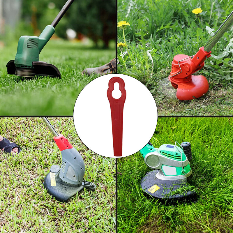 Up to 100pcs Plastic Grass Trimmer Blade For Ozito Kuller Bosh Garden