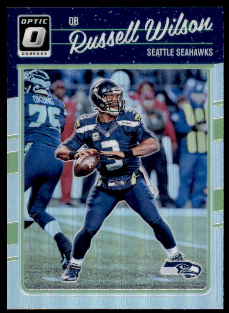 2016 Donruss Optic Russell Wilson Seattle Seahawks #89 Silver Holo