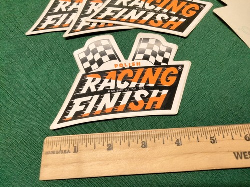 NOS Lot von (10) 1966 Golf Checker Flagge & 10 Racing Finish Auto polnische Aufkleber - Bild 9 von 11