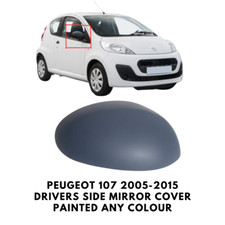 Tür Spiegelkappen Lackiert Für Peugeot 107 2005-2015 Fahrerseite Rechts