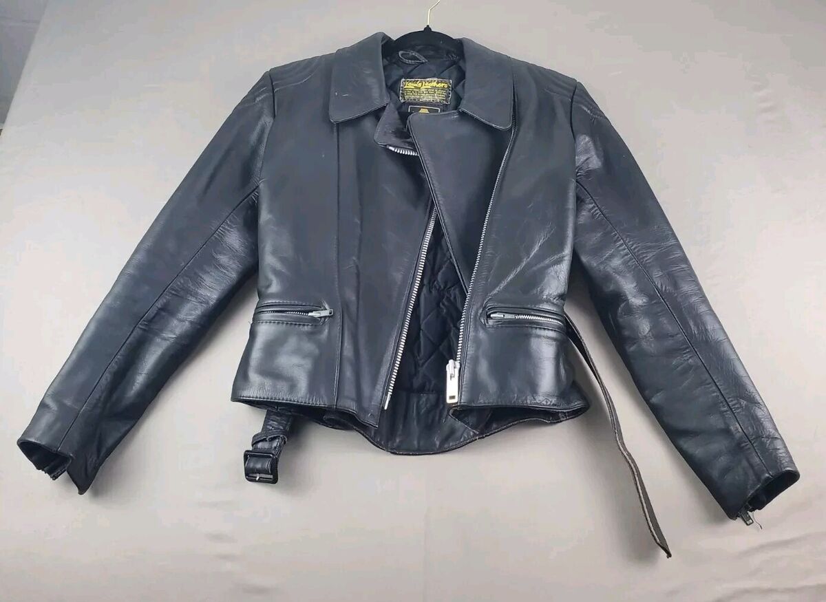 Lewis Leather Womens Jacket 36 Black Genuine Hide Zip Lewis Leather Womens Jacket 36 Black Genuine Hide Zip
