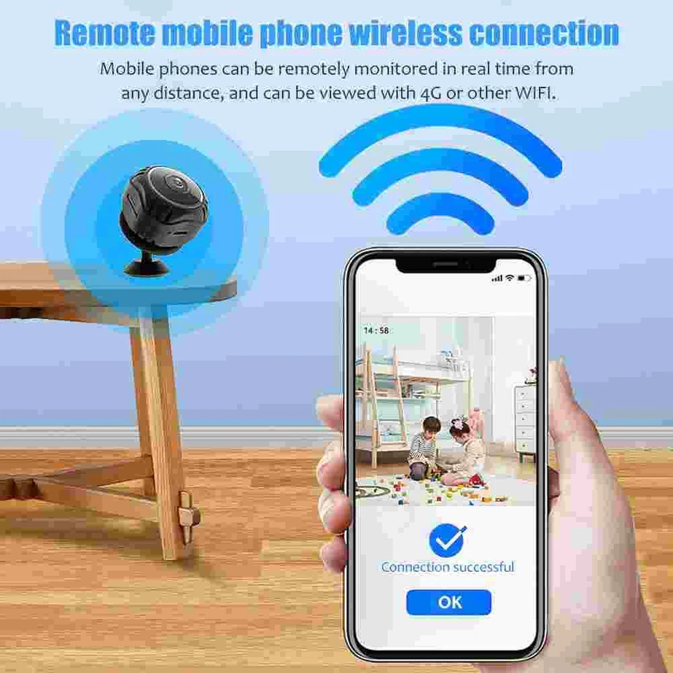 Mini Cámara Oculta Espia De Seguridad WiFi 1080P Inalambrica Con Audio y Video Foto 3 de 4