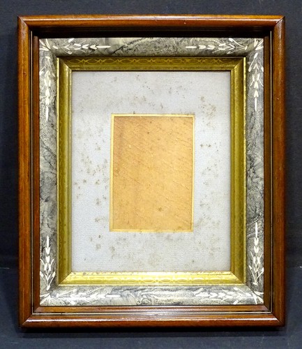 Antique VICTORIAN Deep Tray Edge WALNUT WOOD Painting PICTURE FRAME / Eastlake - Picture 6 of 12