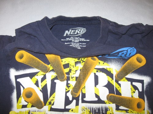 2009 NERF Promo T Shirt Youth Small Boys Kids Sports Hasbro Foam Tag DART TOYS - Picture 3 of 4