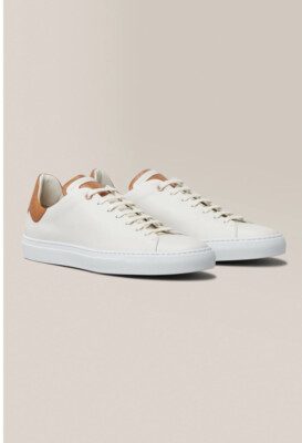 Good Man Brand Shoes Men\'s Sz 10 White Legend Z Leather Sneakers Casual NEW $250 Leather Sneakers with Brown Sole - Stylish & Sustainable main image 4