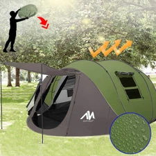 4-6 Person Instant Pop Up Camping Tent Automatic Outdoor Waterproof Double Layer