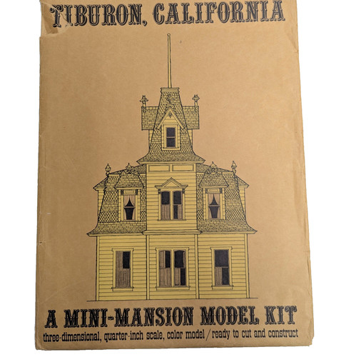Vintage Mini Mansion Dickey House Model Kit Preprinted Cardboard 3D 1/4" Scale