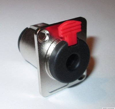 6.3mm PA Stereo Einbaubuchse Metall mit Verriegelung Klinkenbuchse Einbau 6,3 mm