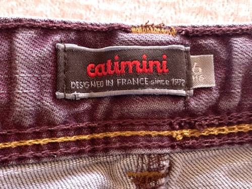 Catimini Size 6 Size 116 Girl Purple Moto-Style Jeans With Embroidered Cat - Picture 16 of 18