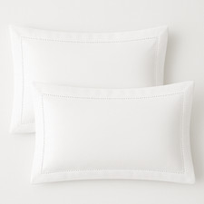 Federe 100% Puro Cotone  Set 2 o 4 Ricamo Orlo Giorno Gigliuccio Elegante Letto