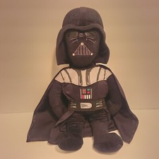 Darth Vader Backpack Plush 19" Tote Zipper Bag Black Soft