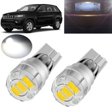 2x License Plate Leds T10 192 194 White 6000k For 1999-2023 Jeep Grand Cherokee