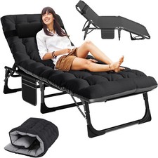 ABORON Adult Folding Camping Cot Bed Lounge C...