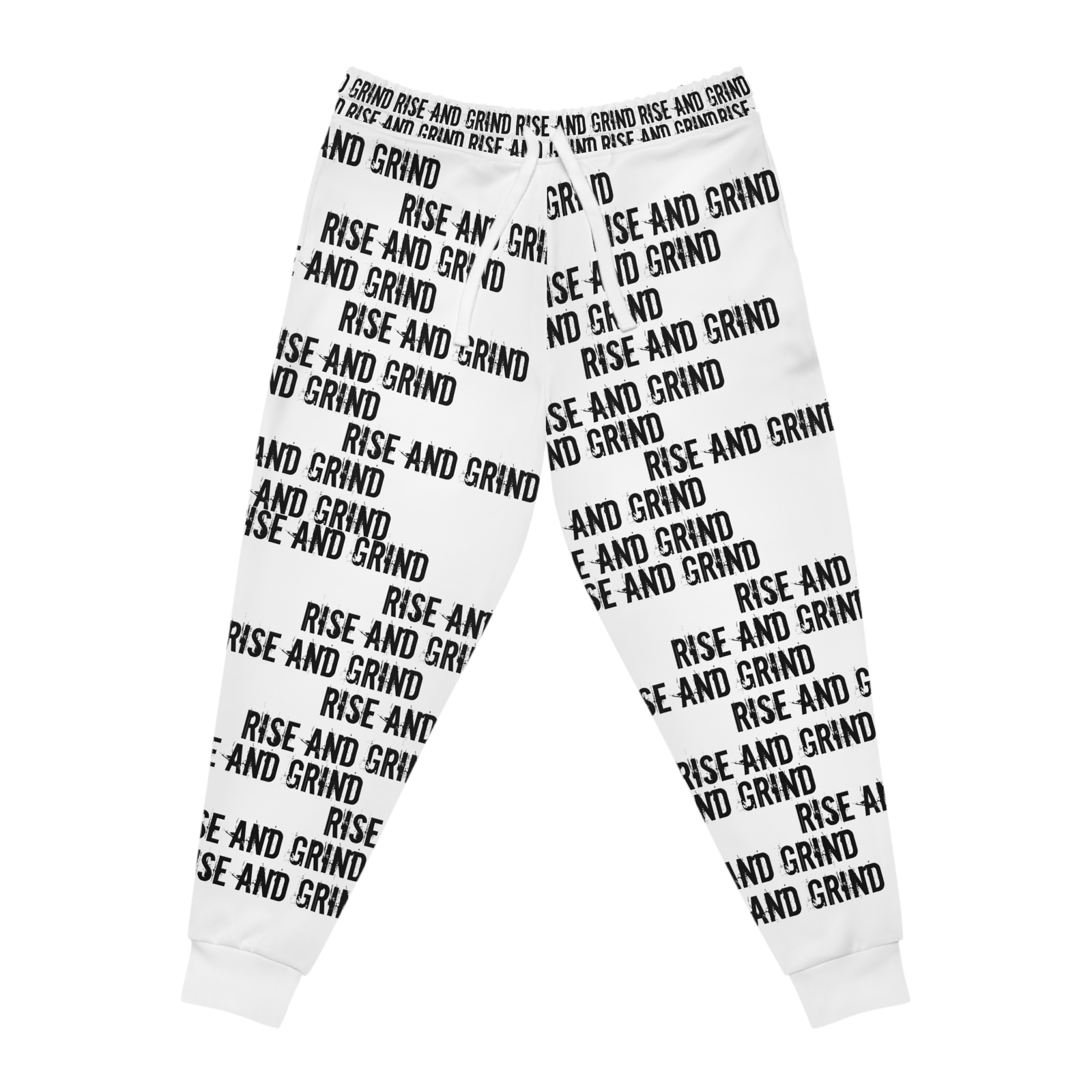 Rise and Grind Athletic Joggers - All Over Print Design for Active Lifestyles  