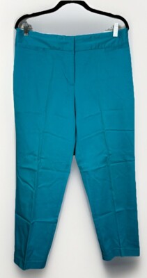 Ruby Rd Womens blue cotton stretch pants, sz 10 casual workwear office