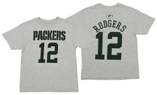 Outerstuff NFL Youth Green Bay Packers Aaron Rodgers #12 Mainliner Tee