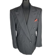 Burberry Mens Sport Coat Double Breast Peak Lapel Blazer Jacket