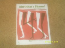 FATS DOMINO sheet music Ain't That a Shame '60's or '70's reprint 3 pages VG 