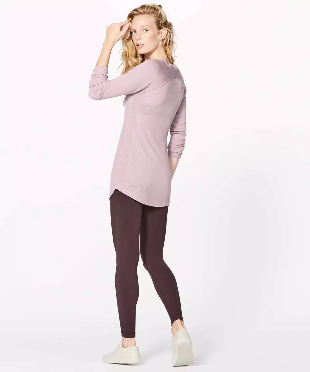 Lululemon Sunshine Coast Long Sleeve size 12 Mink Berry NWT Pink Sweater PO
