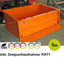 YERD Heck container Transport mulde Behälter 1m KAT1 Box Kipp Traktor kippbar
