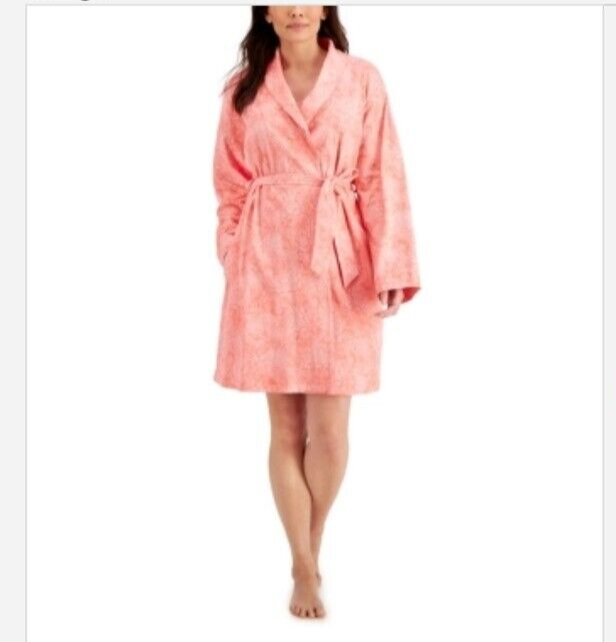 Womens Pajamas Robe Size XL Charter Club Printed Cotton Wrap