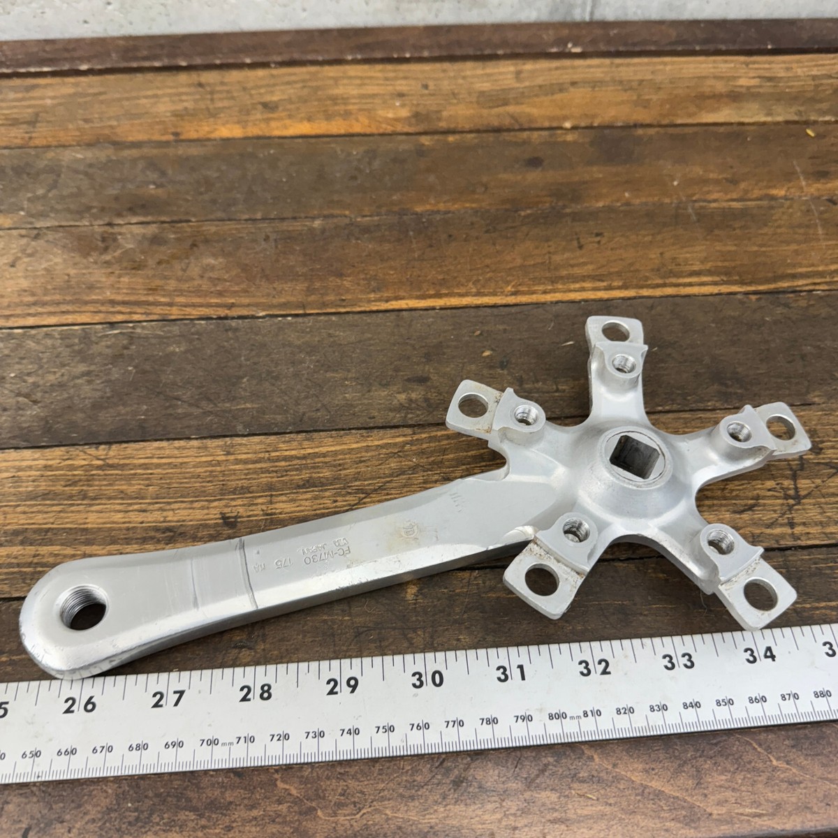 Pédalier Vintage Shimano Deore XT FC-M730 – 175 Mm, Pantographe, Triple Plateau (années 90)