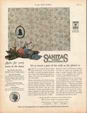 Sanitas Modern Wallcovering - 1925 - Vintage Magazine Advertisement