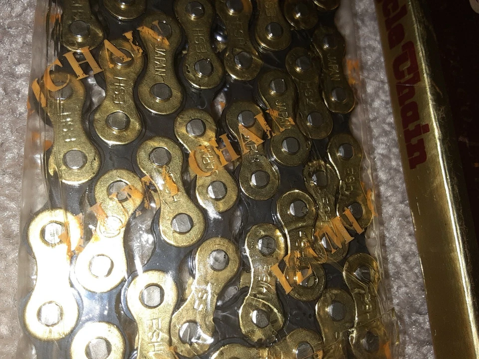 Cadena de bicicleta Izumi pista carreras 1/2" x 1/8" 110 nueva en caja Foto 4 de 4