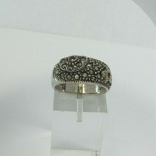 Sterling Silver Marcasite Ring Band 5.0 Grams Size 6