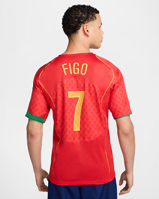 Nike Dri-Fit Portugal 2004 Reissue Luis Figo Numbered Red Jersey