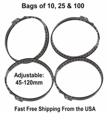 Universal 45-120mm Adjustable Stainless Steel Crimp Clamp CV Axle Boot 