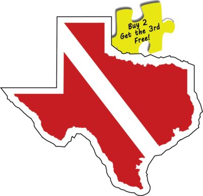 Texas State TX. Scuba Diver Down Flag Decal Sticker p28 Buy 2 Get 3 Free Ship