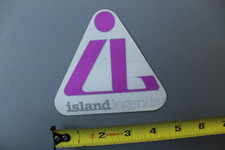 Island Legends IL Clear Pink Grey Hawaii Aloha OG V69B Vintage Surfing STICKER