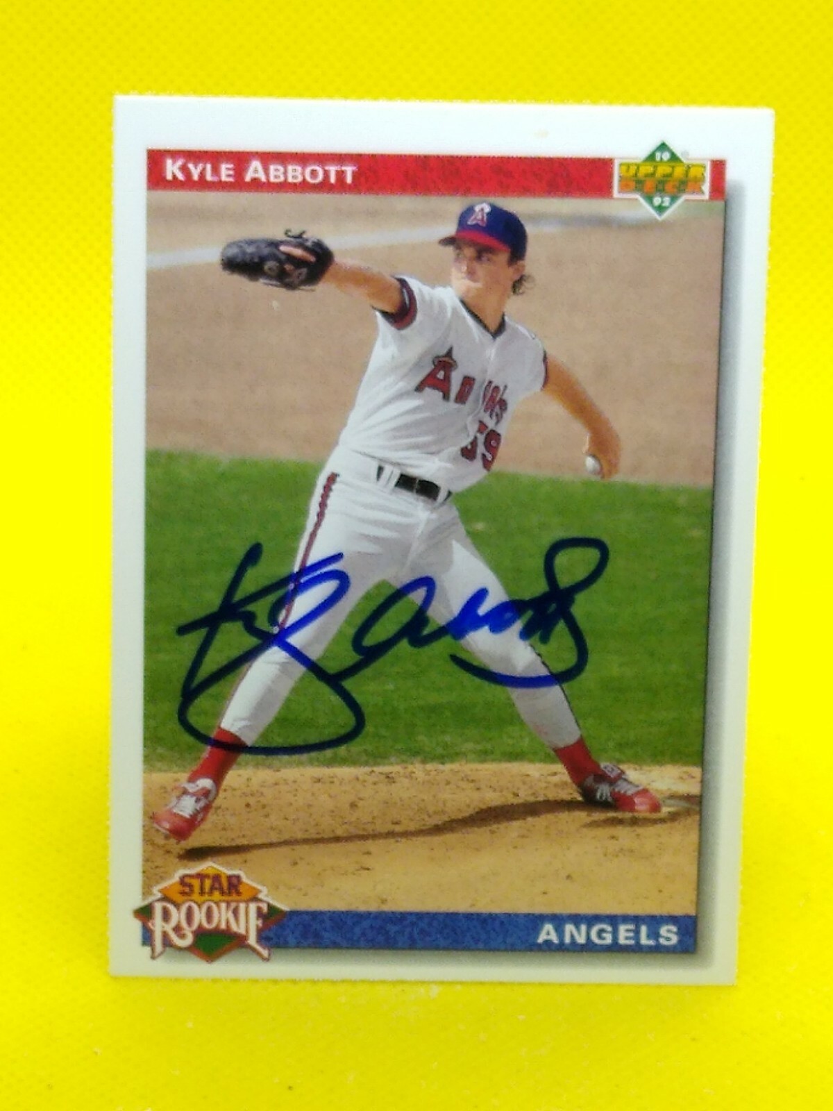 Kyle Abbott 1992 Upper Deck Star Rookie #8 PERSONAL AUTOGRAPH