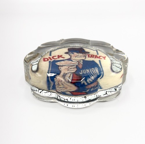 Antique 1930's DICK TRACY Comic Illustrated Glass Paperweight – SUPER RARE Find - Picture 5 of 7