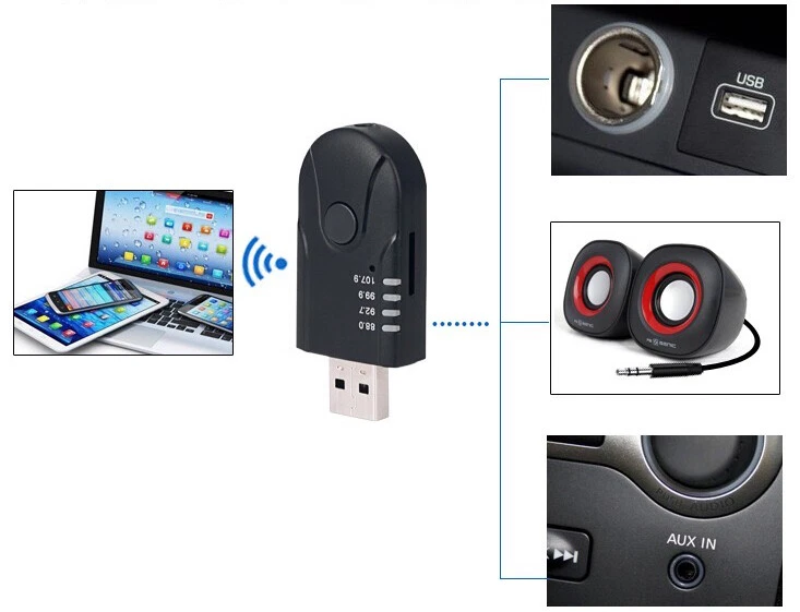 FM Bluetooth Transmitter KFZ Auto Freisprecheinrichtung Radio Adapter Musik USB - Bild 2 von 4
