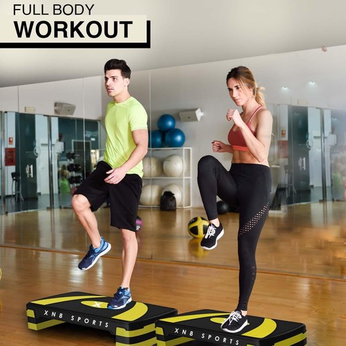 XN8 2 & 3 Step Aerobic Stepper Adjustable Yoga Blocks Fitness Cardio Exercise - Picture 123 of 158