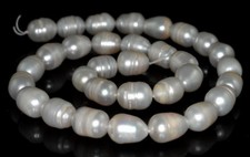 12X9-11X9MM WHITE NATURAL PEARL GEMSTONE GRADE A POTATO LOOSE BEADS 7inch