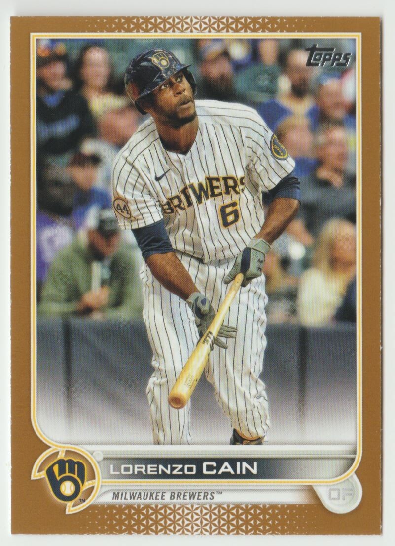 2022 Topps Gold #442 Lorenzo Cain /2022 Milwaukee Brewers