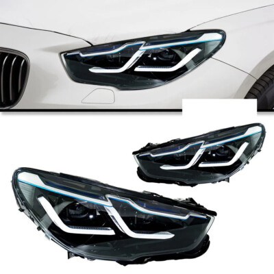 Pair LED Sequential Turn Signal Headlight Lamp For BMW 5 Series GT F07 5GT 2011-2017
