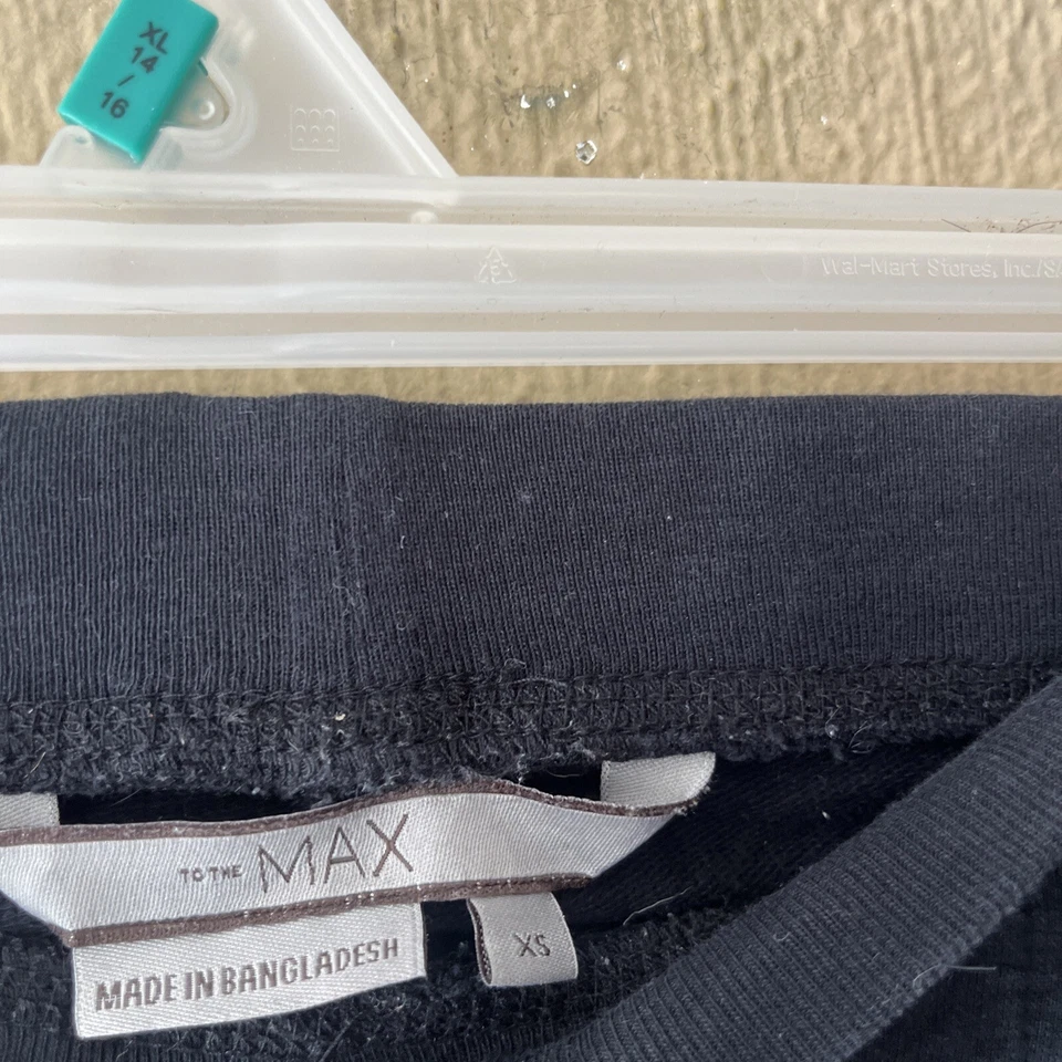 Брюки женские To The Max размер XS Athleisure широкие штанины черные тренировочные штаны Y2k 2000-е - Изображение 4 из 4