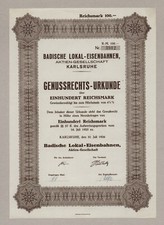 Badische Local-Railway AG, banknot przyjemności ponad 100 RM, Karlsruhe, 31.7.1926..1)