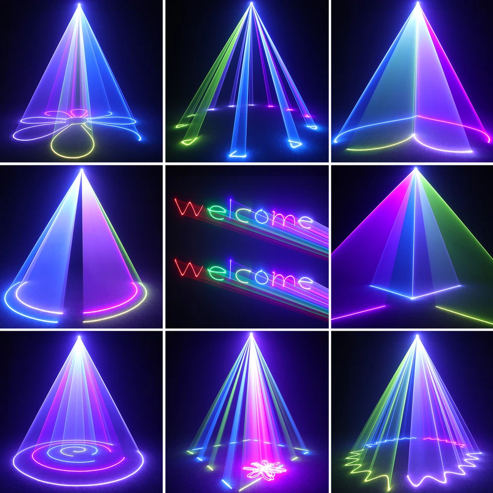 100W 3D Animierte RGB Laser Projektor Bühnenlicht APP DIY DMX Party DJ Disco KTV - Bild 4 von 4