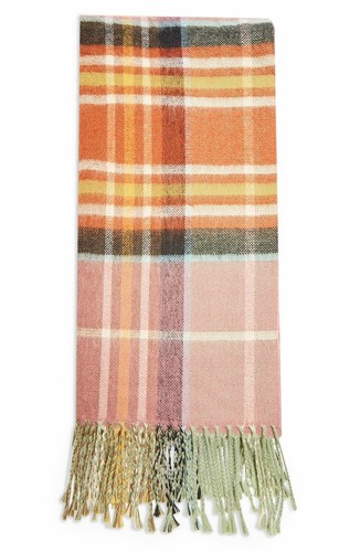 Topshop Womens 100% Acrylic Lightweight Check Scarf Multi One Size