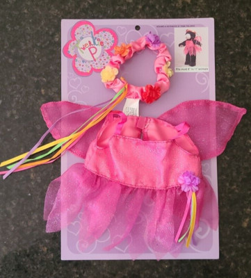 NEW Phebe Phillips Tweakie P hot pink sparkly tutu/dress & floral headband 2005
