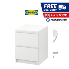 IKEA MALM Chest of 2 Drawers 40x55cm Bedside Table Storage Cabinet Unit-40x55 cm